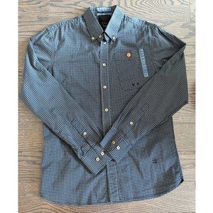 G Star Raw Shirt Mens Medium Gray Button Down Long Sleeve